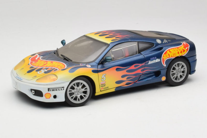 Ferrari 360 Modena Challenge #5 Hot Wheels Purple Fire Livery 1999 Bburago 1:18 29619 Metalli