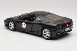 Ferrari 360 Modena #14 Musta Rajoitettu Painos Bburago 1:18 3368-B1 Metalli — kuva 7 / 8