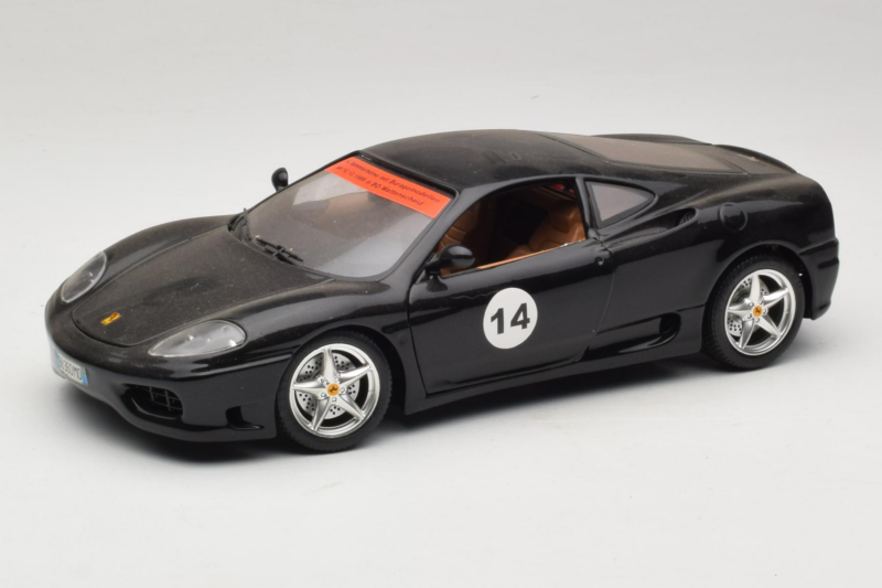 Ferrari 360 Modena #14 Musta Rajoitettu Painos Bburago 1:18 3368-B1 Metalli