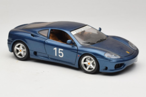 Ferrari 360 Modena #15 Rajoitettu Painos Sininen Metallic Bburago 1:18 3358-F1 Metalli — kuva 6 / 8