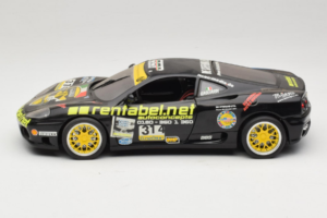 Ferrari 360 Modena Rentabel #314 Gagliardi Musta Bburago 1:18 3378-B1 Metalli — kuva 4 / 8