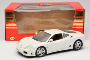 Ferrari 360 Modena Valkoinen Bburago 1:18 3368-W1 Metalli — kuva 8 / 8
