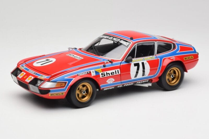 Ferrari 365 GTB4 Competizione #71 24 Hours of Le Mans 1974 Kyosho 1:18 08164A Metalli