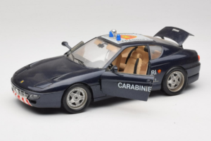 Ferrari 456 GT Carabinieri Musta Bburago 1:18 3036-B3 Metalli — kuva 2 / 8