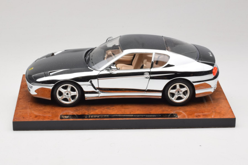 Ferrari 456 GT Chrome Silver Bburago 1:18 3746-R1 Metalli