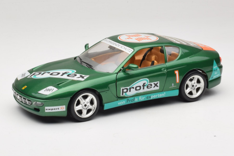 Ferrari 456 GT Profex #1 Vihreä 1992 Bburago 1:18 3336-GR1 Metalli
