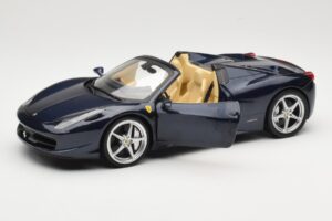 Ferrari 458 Italia Spider Dark Blue Metallic Hot Wheels 1:18 X5529 Metalli — kuva 2 / 8