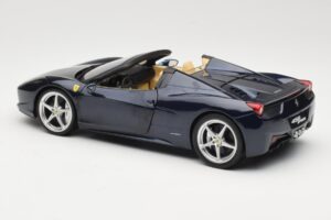 Ferrari 458 Italia Spider Dark Blue Metallic Hot Wheels 1:18 X5529 Metalli — kuva 7 / 8