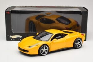 Ferrari 458 Italia Keltainen Hot Wheels 1:18 P9894 Metalli — kuva 8 / 8