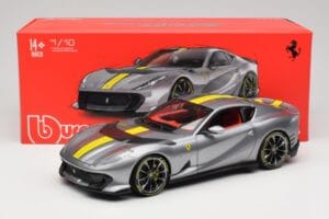 Ferrari 812 Competizione Grigio Coburn Bburago 1:18 18-01647 Metalli — kuva 8 / 8