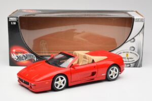 Ferrari F355 Spider Punainen Hot Wheels 1:18 25733 Metalli — kuva 8 / 8