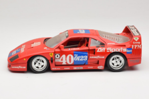 Ferrari F40 #40 J-P. Jabouille / O. Grouillard Art Sports 1987 Bburago 1:18 3332-A1 Metalli — kuva 4 / 8