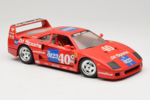Ferrari F40 #40 J-P. Jabouille / O. Grouillard Art Sports 1987 Bburago 1:18 3332-A1 Metalli — kuva 6 / 8
