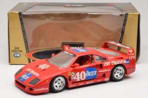 Ferrari F40 #40 J-P. Jabouille / O. Grouillard Art Sports 1987 Bburago 1:18 3332-A1 Metalli — kuva 8 / 8