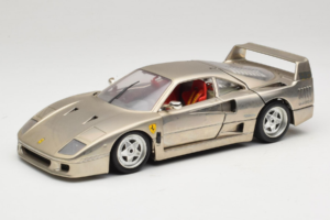 Ferrari F40 Dark Chrome Silver Kroymans Rajoitettu Painos Bburago 1:18 3032-C2 Metalli