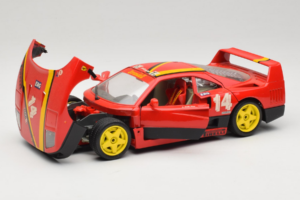 Ferrari F40 Evoluzione #14 L. Dalla Noce H&R Punainen Keltaisilla Pyörillä 1992 Bburago 1:18 3042-H1 Metalli — kuva 2 / 8