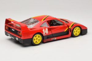Ferrari F40 Evoluzione #14 L. Dalla Noce H&R Punainen Keltaisilla Pyörillä 1992 Bburago 1:18 3042-H1 Metalli — kuva 3 / 8