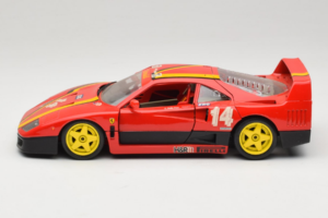 Ferrari F40 Evoluzione #14 L. Dalla Noce H&R Punainen Keltaisilla Pyörillä 1992 Bburago 1:18 3042-H1 Metalli — kuva 4 / 8