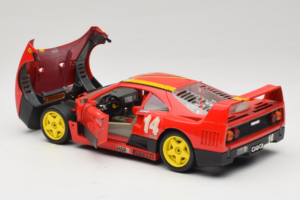 Ferrari F40 Evoluzione #14 L. Dalla Noce H&R Punainen Keltaisilla Pyörillä 1992 Bburago 1:18 3042-H1 Metalli — kuva 5 / 8