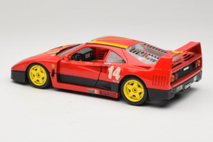Ferrari F40 Evoluzione #14 L. Dalla Noce H&R Punainen Keltaisilla Pyörillä 1992 Bburago 1:18 3042-H1 Metalli — kuva 7 / 8