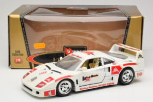 Ferrari F40 Kart-o-Mania Valkoinen Bburago 1:18 3332-W3 Metalli — kuva 8 / 8