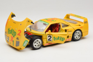 Ferrari F40 Totip Jolly Club #2 Keltainen Bburago 1:18 3332-Y1 Metalli — kuva 2 / 8