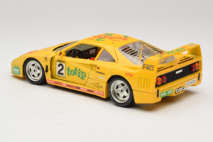 Ferrari F40 Totip Jolly Club #2 Keltainen Bburago 1:18 3332-Y1 Metalli — kuva 7 / 8
