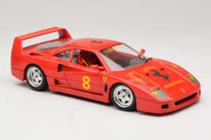 Ferrari F40 #8 Bevro International Punainen 1987 Bburago 1:18 3332-P3 Metalli — kuva 6 / 8