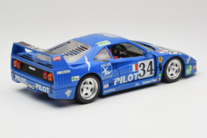 Ferrari F40 #34 M. Ferte / Thavenin / Palau Pilot Sininen 1987 Bburago 1:18 3032-B1 Metalli — kuva 3 / 8