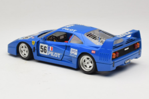Ferrari F40 Pilot #56 Sininen Bburago 1:18 3332-BL1 Metalli — kuva 7 / 8