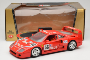 Ferrari F40 #56 Pilot Punainen 1987 Bburago 1:18 3332-P2 Metalli — kuva 8 / 8
