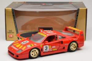 Ferrari F40 #3 Pirelli Punainen 1987 Bburago 1:18 3332-P4 Metalli — kuva 8 / 8