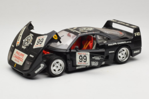 Ferrari F40 Seco #99 Lesseps / Charriol / Balandras Musta Bburago 1:18 3032-B3 Metalli — kuva 2 / 8