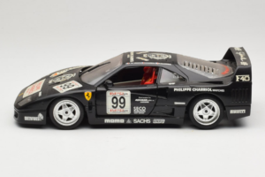 Ferrari F40 Seco #99 Lesseps / Charriol / Balandras Musta Bburago 1:18 3032-B3 Metalli — kuva 4 / 8