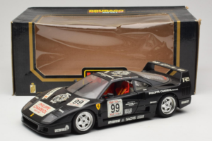 Ferrari F40 Seco #99 Lesseps / Charriol / Balandras Musta Bburago 1:18 3032-B3 Metalli — kuva 8 / 8