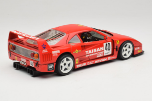 Ferrari F40 #40 T. Ohta / A. Reid Taisan Punainen 1987 Bburago 1:18 3022-T1 Metalli — kuva 3 / 8