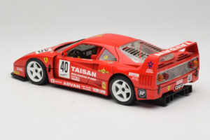 Ferrari F40 #40 T. Ohta / A. Reid Taisan Punainen 1987 Bburago 1:18 3022-T1 Metalli — kuva 7 / 8
