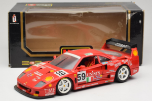 Ferrari F40 LM Unisys #59 Ota / P. Nappi / R. Donovan 24 Hours of Le Mans 1996 Bburago 1:18 3032-U1 Metalli — kuva 8 / 8