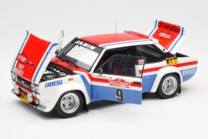 Fiat 131 Abarth Fiat France #9 J-C. Andruet / C. Delferrier Winner Rally Sanremo 1977 Kyosho 1:18 08375A Metalli — kuva 2 / 8
