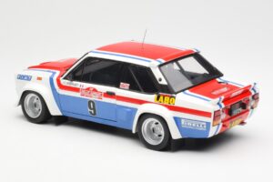 Fiat 131 Abarth Fiat France #9 J-C. Andruet / C. Delferrier Winner Rally Sanremo 1977 Kyosho 1:18 08375A Metalli — kuva 7 / 8