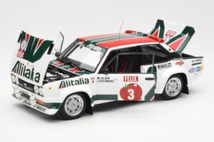 Fiat 131 Abarth #3 M. Alen / I. Kivimaki Winner Rally 1000 Lakes 1980 Kyosho 1:18 08376H Metalli — kuva 2 / 8