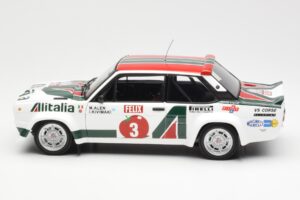 Fiat 131 Abarth #3 M. Alen / I. Kivimaki Winner Rally 1000 Lakes 1980 Kyosho 1:18 08376H Metalli — kuva 4 / 8