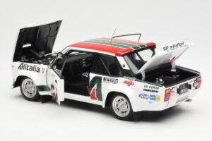 Fiat 131 Abarth #3 M. Alen / I. Kivimaki Winner Rally 1000 Lakes 1980 Kyosho 1:18 08376H Metalli — kuva 5 / 8