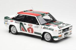 Fiat 131 Abarth #3 M. Alen / I. Kivimaki Winner Rally 1000 Lakes 1980 Kyosho 1:18 08376H Metalli — kuva 6 / 8