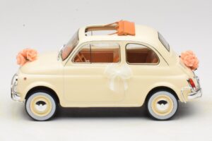 Fiat 500 L Norsunluu Wedding Gift Norev 1:18 187780 Metalli — kuva 3 / 6