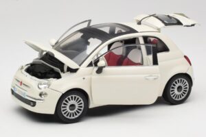 Fiat 500 Valkoinen Mondo Motors 1:18 500291 Metalli — kuva 2 / 8