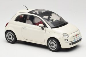 Fiat 500 Valkoinen Mondo Motors 1:18 500291 Metalli — kuva 6 / 8