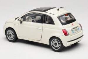 Fiat 500 Valkoinen Mondo Motors 1:18 500291 Metalli — kuva 7 / 8