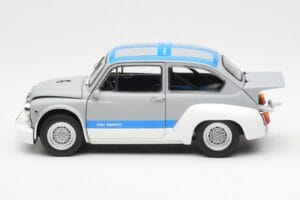 Fiat Abarth 1000 TCR Matta Harmaa Siniset Raidat AUTOart 1:18 72642 Metalli — kuva 4 / 8
