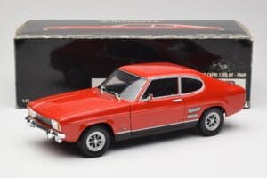Ford Capri Mk1 1700 GT Punainen Minichamps 1:18 180089001 Metalli — kuva 8 / 8